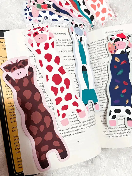 🔥LAST DAY BUY 5 GET 5 FREE - 🐄📚✨Wavy Cow Bookmarks