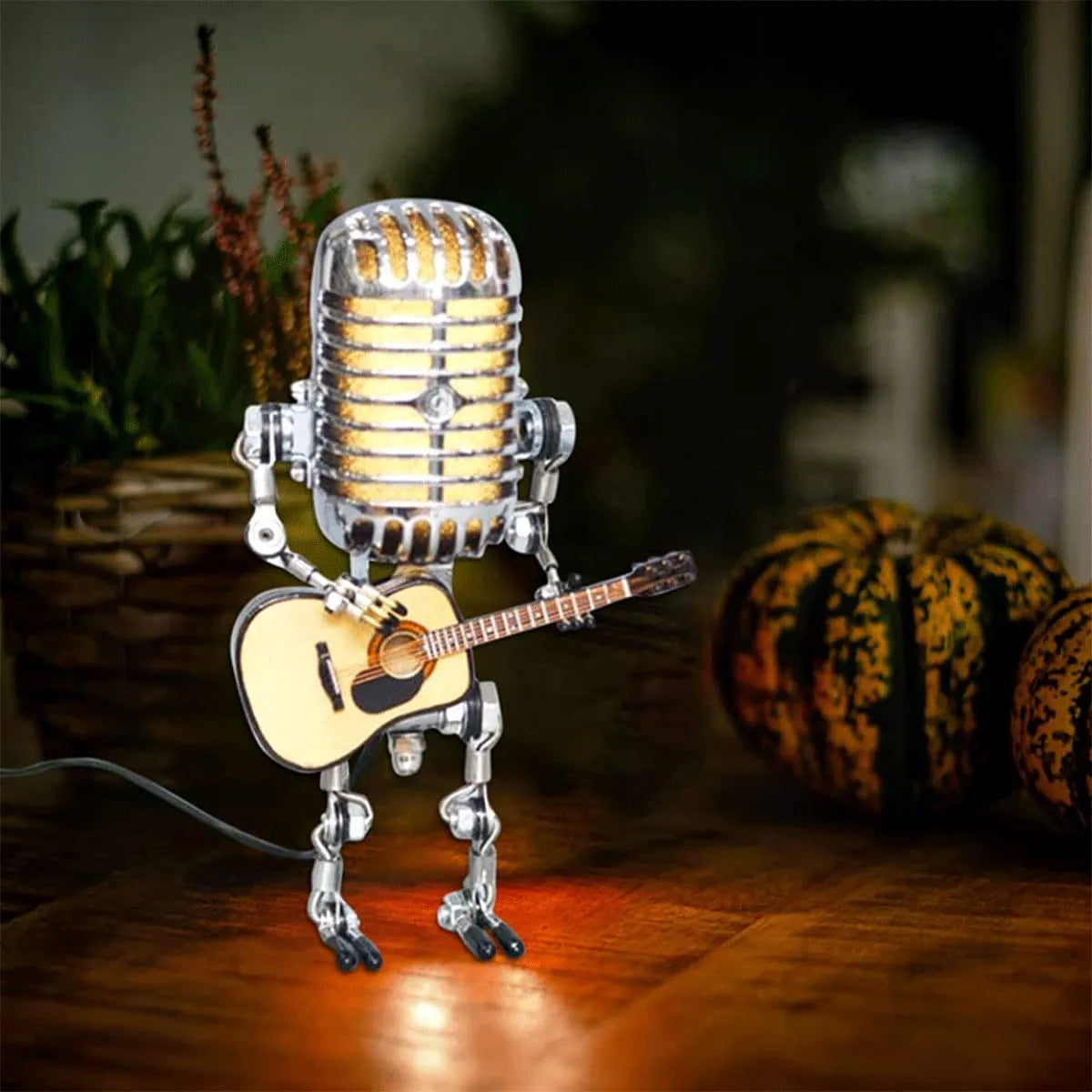 BUY 2 FREE SHIPPING-🎁Vintage Metal Microphone Robot Desk Lamp🎸