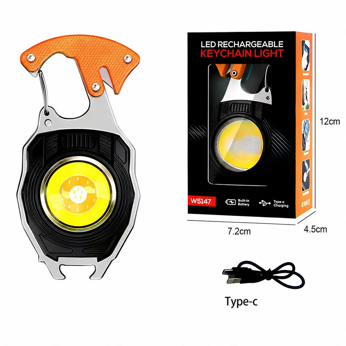 🎉🔦 Mini Self-Defense LED Keychain Flashlight
