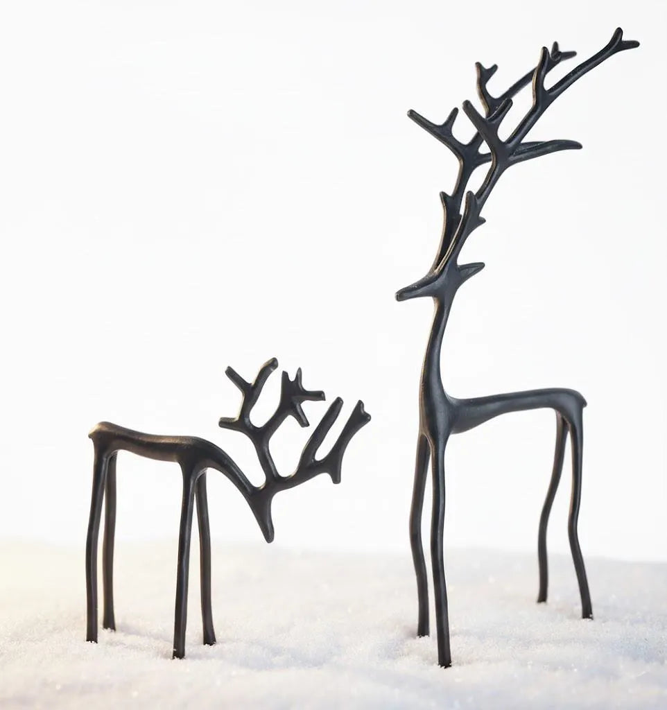 Black Reindeer Statues-Christmas Decorations