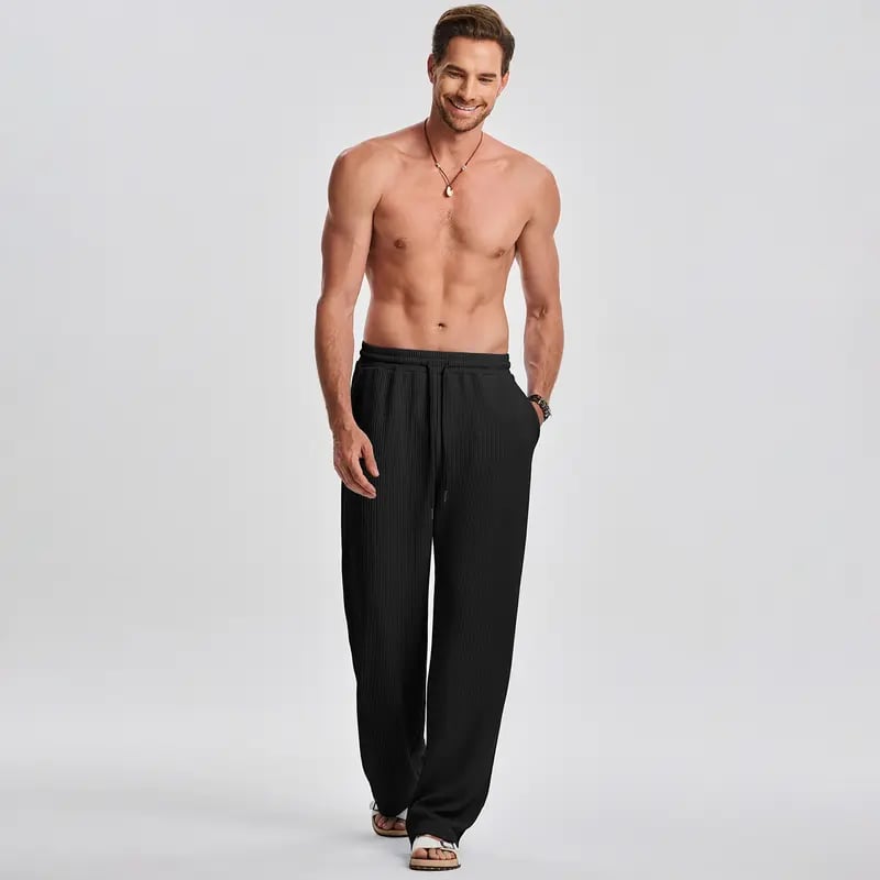 🔥 49% OFF Father’s Day Special ⏰🎁 Men’s Rib Knit 2-Piece Set – Sleeveless Tank & Baggy Wide-Leg Pants