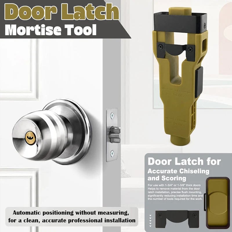 🔥 HOT SALE 🔥🛠️ LIMITED-TIME 50% OFF! 🚪 Professional Door Latch Installation Tool – Accurate Mortise Guide, Durable ABS, Adjustable 🔨