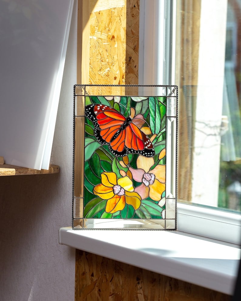 ⏰New Years Sale - 49% Off 🎉Cardinal Stained Glass Window Panel🦜🦜