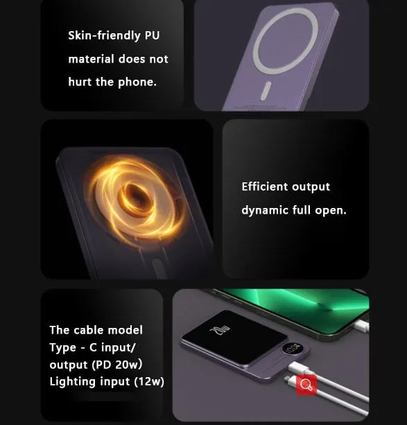 (🔥 Early Mother's Day Sale - BUY 1 FREE SHIPPING)- Powerbank Magnetic-(Buy 10000mAh save more)