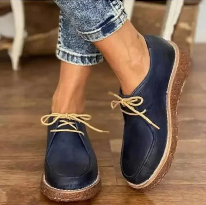 Women Comfy Premium Lace Up Flat Shoes