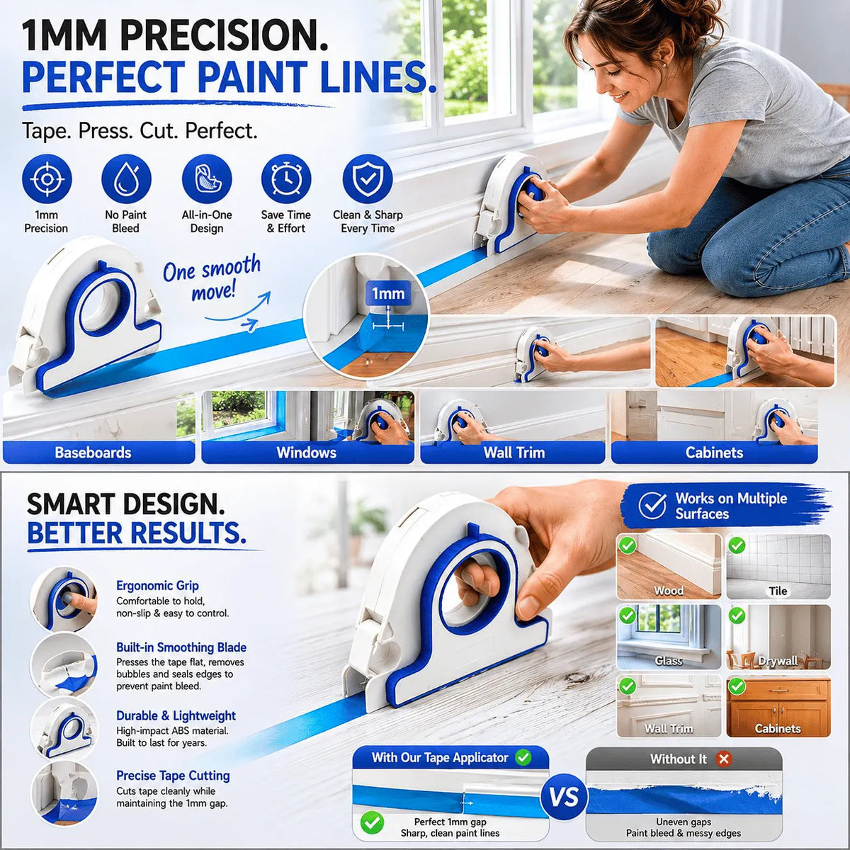 🔥HOT SALE🔥High-efficiency Painter Masking Tape Applicator