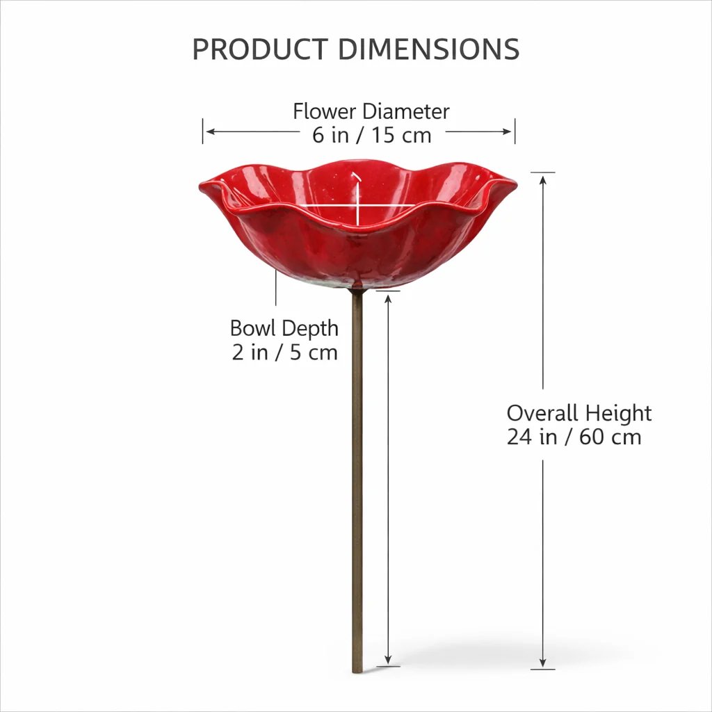 🎉💖🎁Handmade Metal Flower Garden Stake🐦