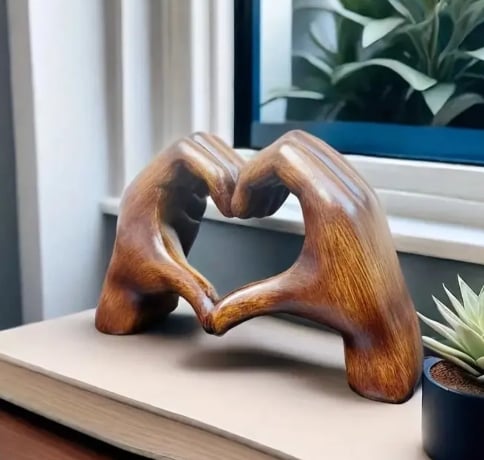 Handmade Heart Statue