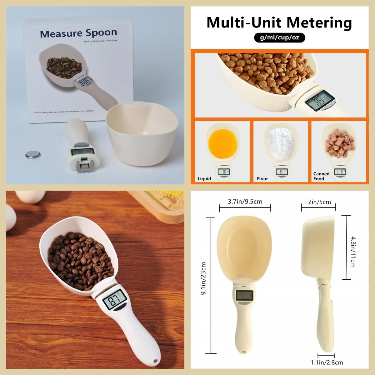 Food Measuring Scoop Scale