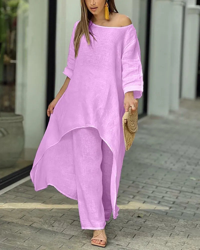 🔥HOT Sale - Casual Solid Color Two-piece Set 💥 BUY 2 FREE SHIPPING
