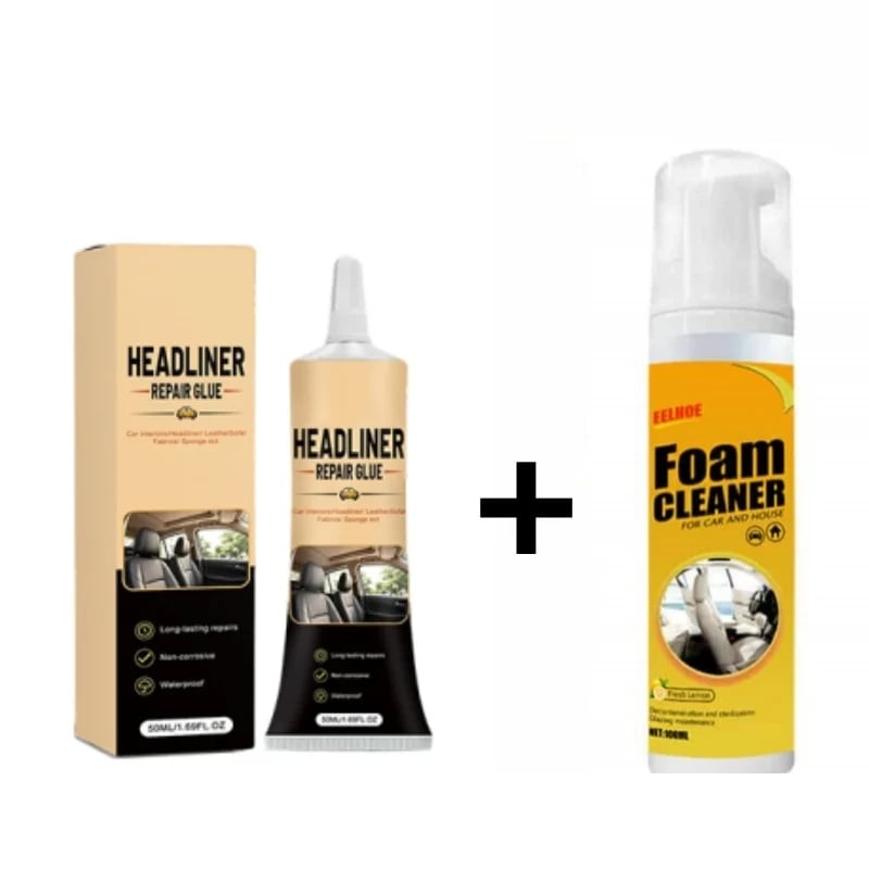 🔥HOT SALE🔥49K+ Sold 🚗 Waterproof Car Headliner Repair Glue, High Strength Adhesive for Sagging Car Ceiling & Interior
