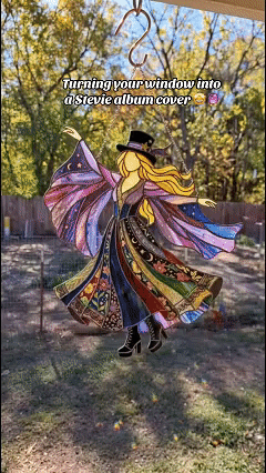 🔥LAST DAY 59% OFF -💃Stevie Nicks🤘 Handmade Stained Glass Spinner