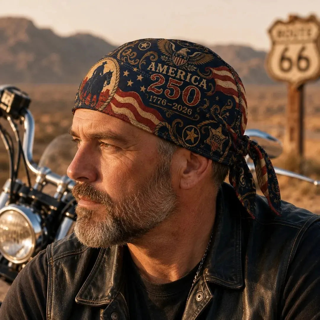 🔥LAST DAY 50% OFF - 🦅America 250 Cycling Pirate Hat / Biker Headwrap🧢