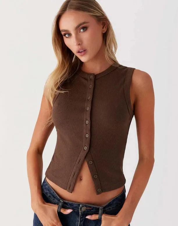 Blair Buttoned Tank Top