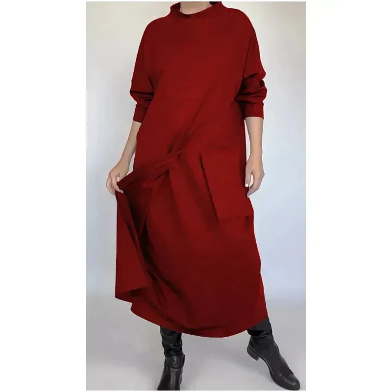 Irregular Loose Casual Patchwork Maxi Dress (Buy 2 Free Shipping)