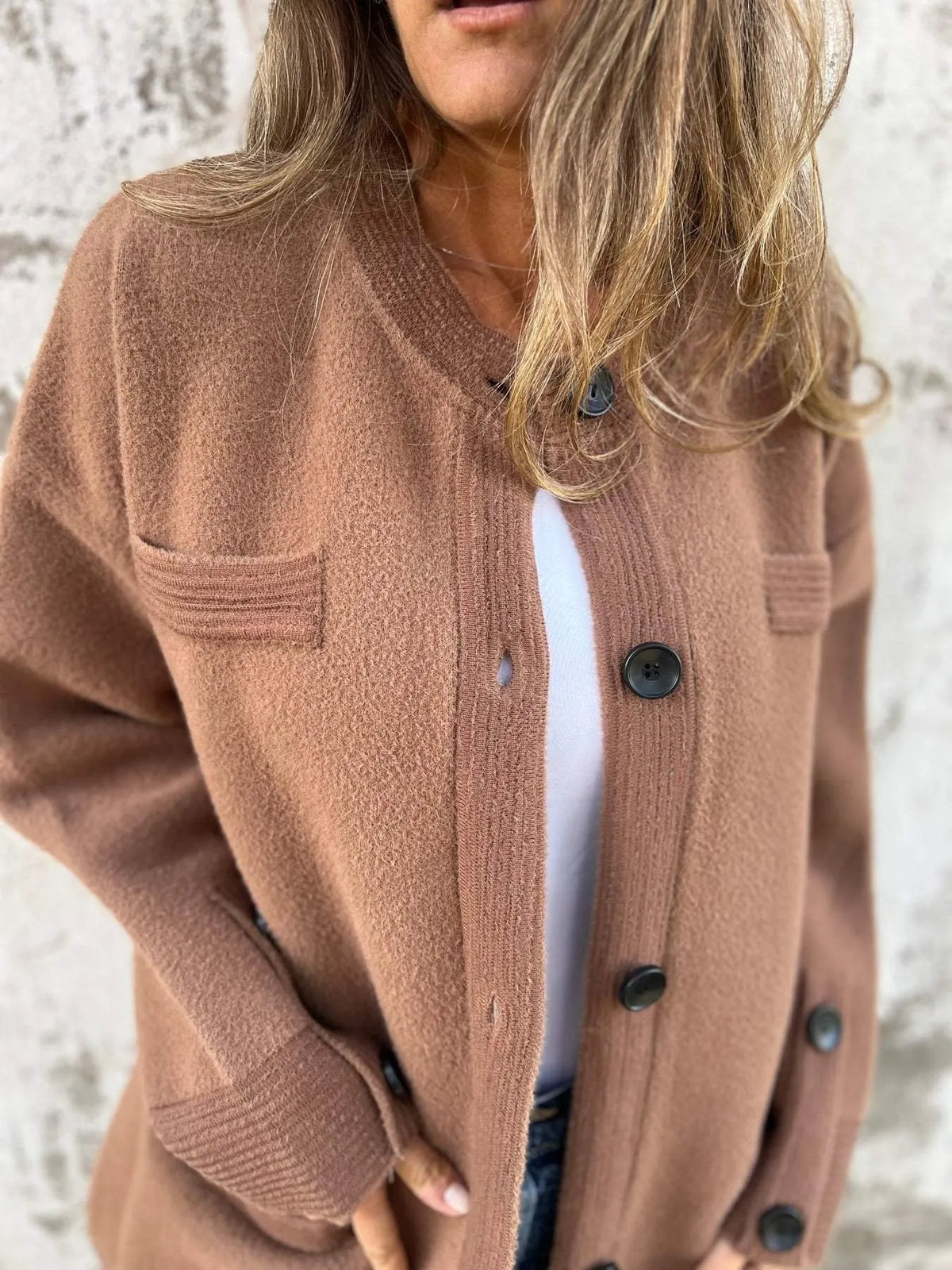 Women's Round Neck Autumn and Winter Casual Jacket