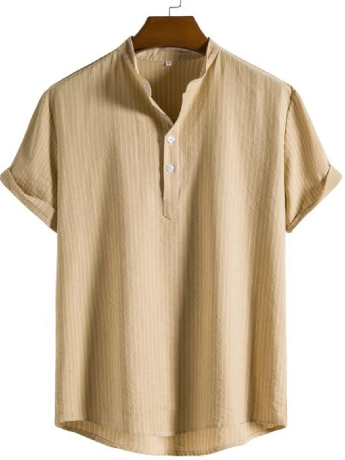 🔥Men's New Striped Linen Short Sleeve Shirt-BUY 2 FREE SHIPPING
