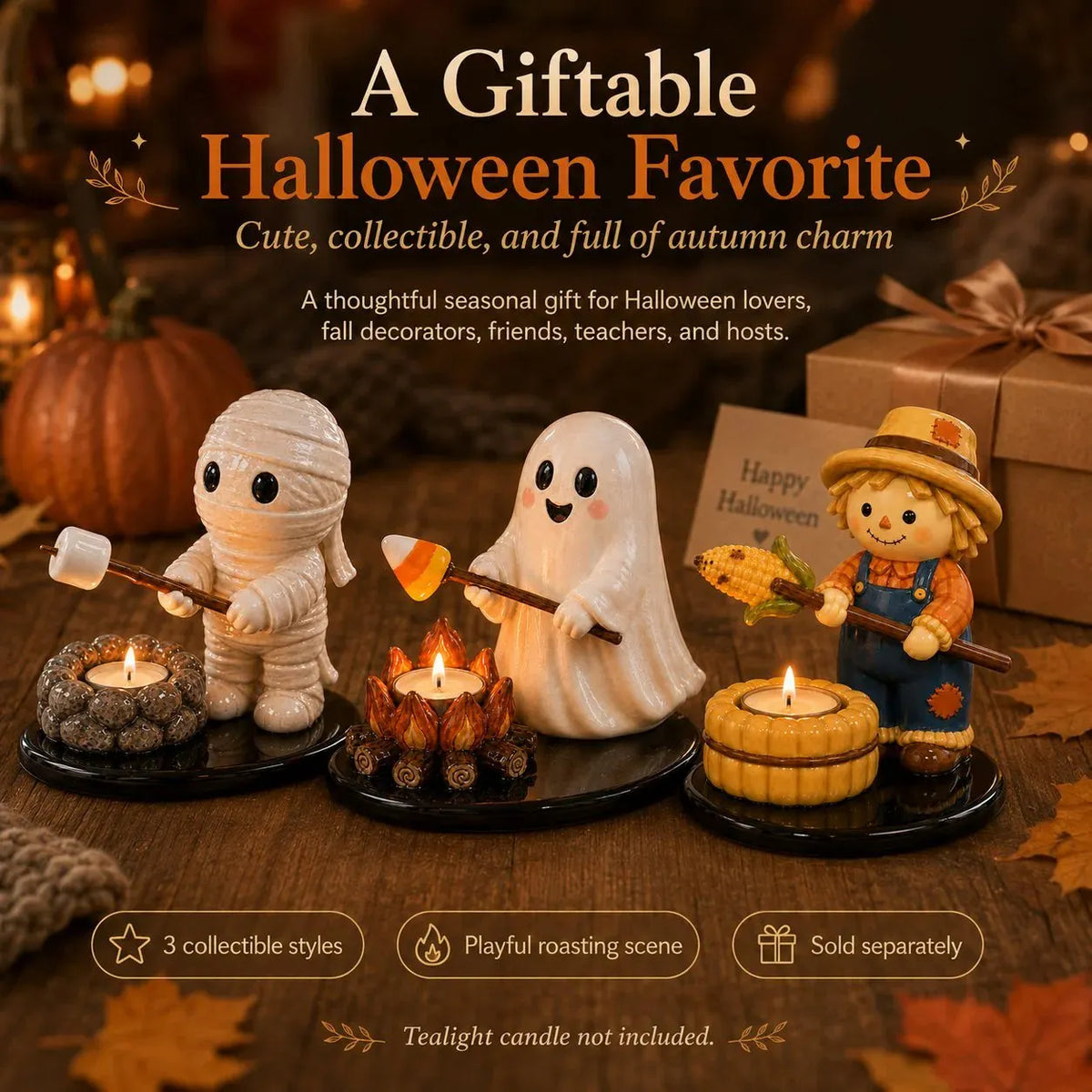 🎉🔥49% OFF💥Halloween Campfire Tealight Holder