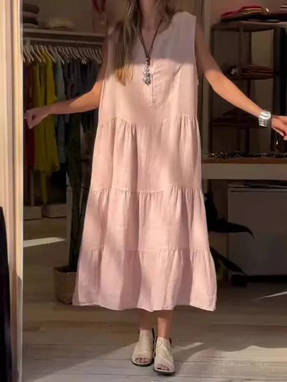 Summer Style Loose Lightweight Linen Cotton Long Skirt🏝