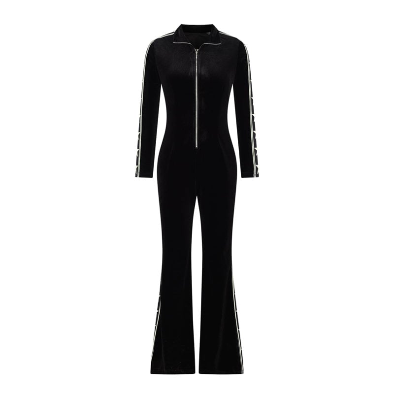 ✨New Arrival✨Women's Zip-Up Bell Bottom Jumpsuit