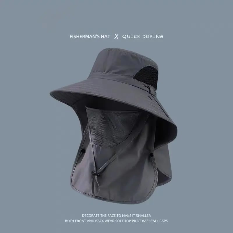 🔥HOT SALE🔥Spring/Summer Fisherman's Hat Detachable Outdoor Fishing Face Covering Neck Protection