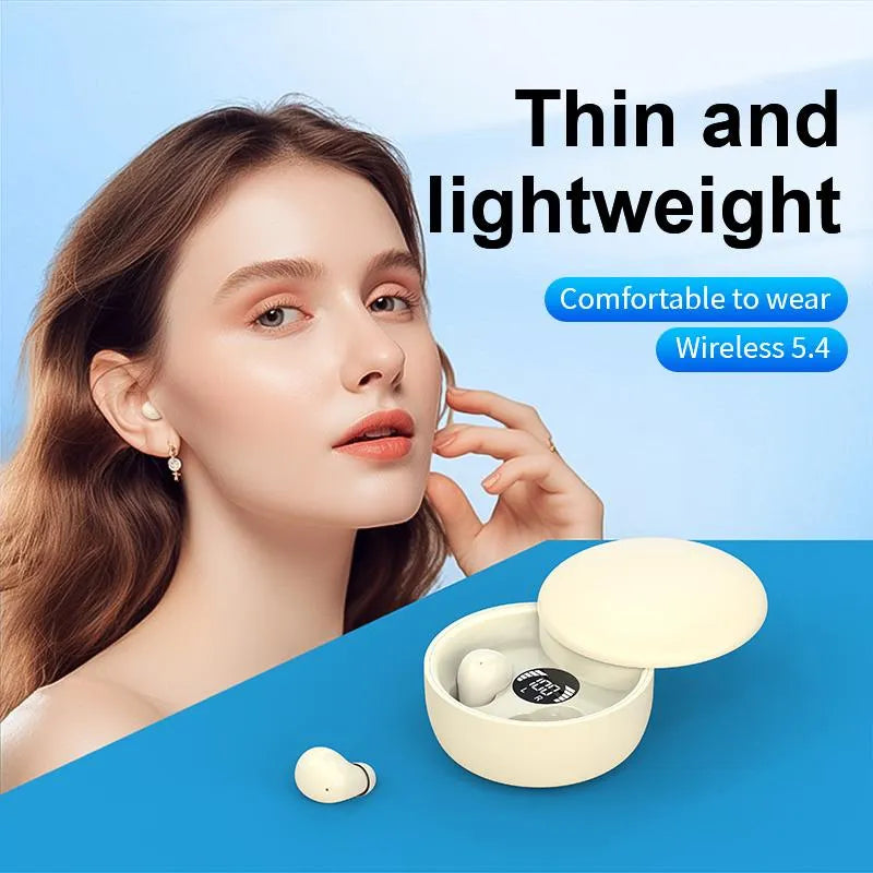 🎉Mini Invisible Headphones Bluetooth 5.4 True Wireless In-Ear Earphones