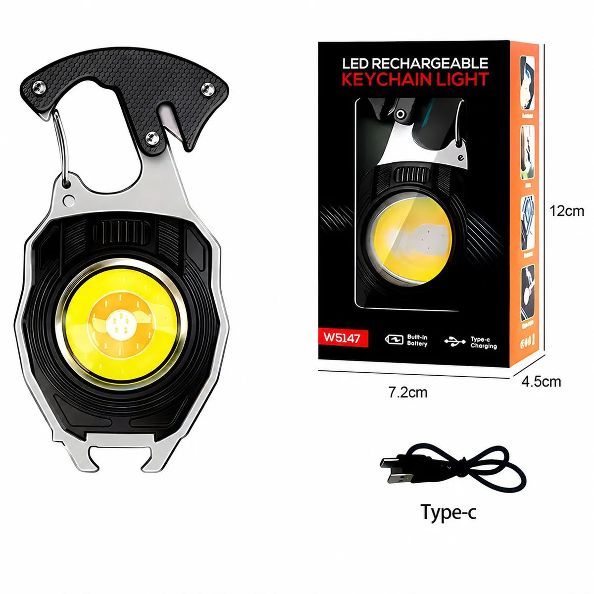 🎉🔦 Mini Self-Defense LED Keychain Flashlight
