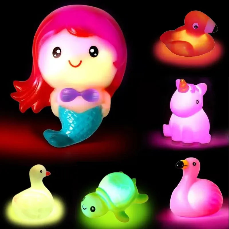 🎉Light-up Bath Toys 🦖🧜‍♀️ for Kids 3-8, Glow in the Water 🌊✨ Perfect Christmas Gift 🎄🎁