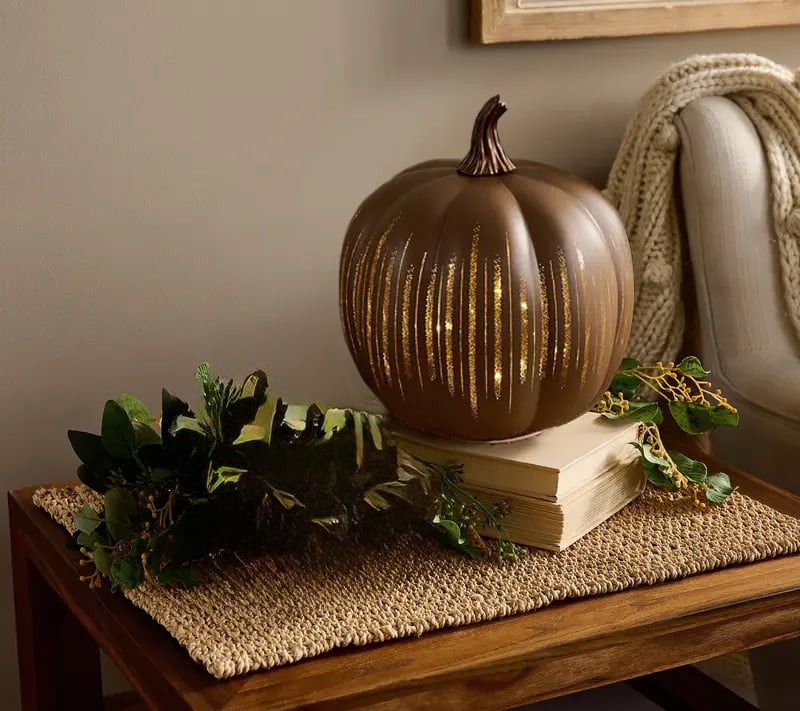 Illuminated Starry Night Pumpkins by Valerie