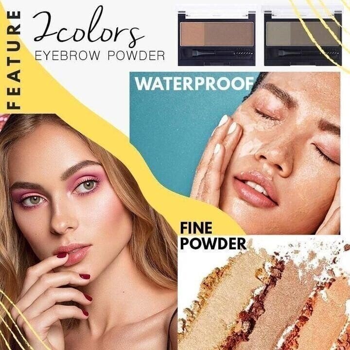 (Summer Hot Sale - 47% OFF)2 in 1 Double Colors Eyebrow Powder(Buy 3 Free Shipping)