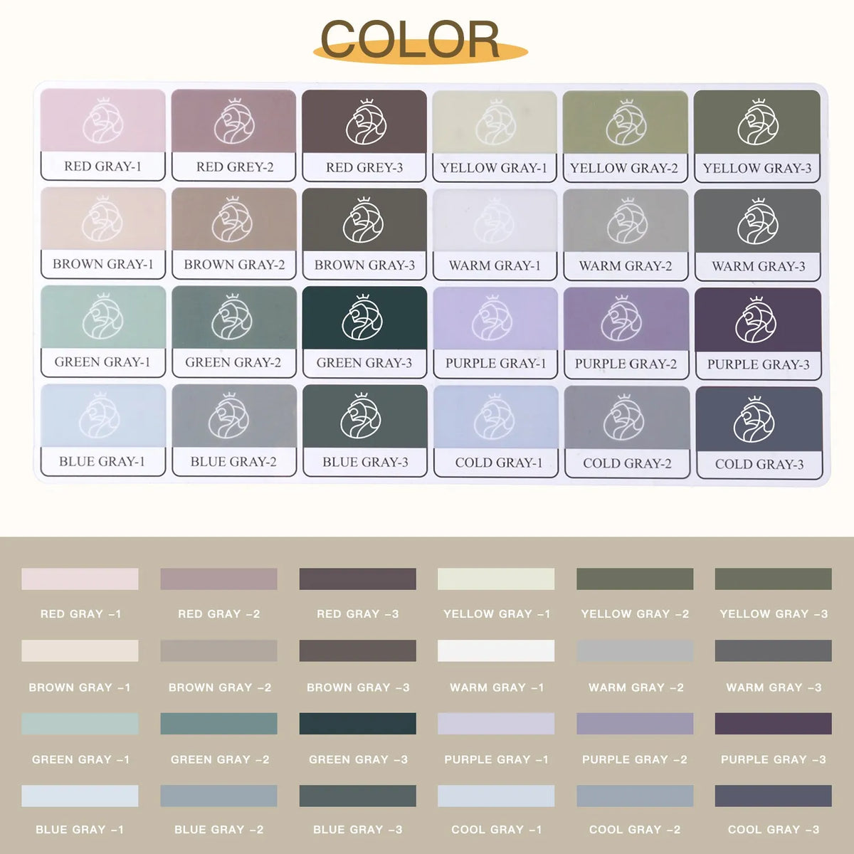 24-Color Opaque Semi-Solid Watercolor Paint Set