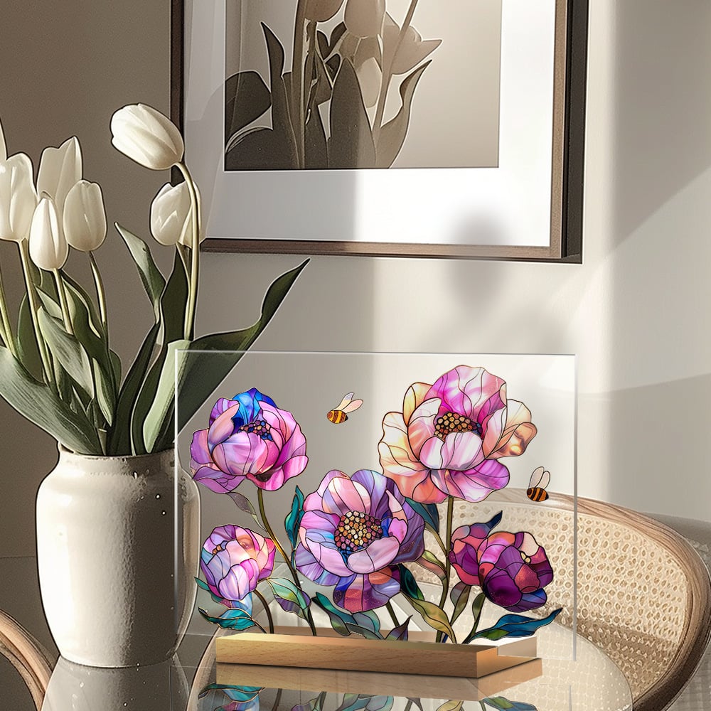 🌷🌼NEW - 🌻🌺Painted Colorful Flower Pattern Decor