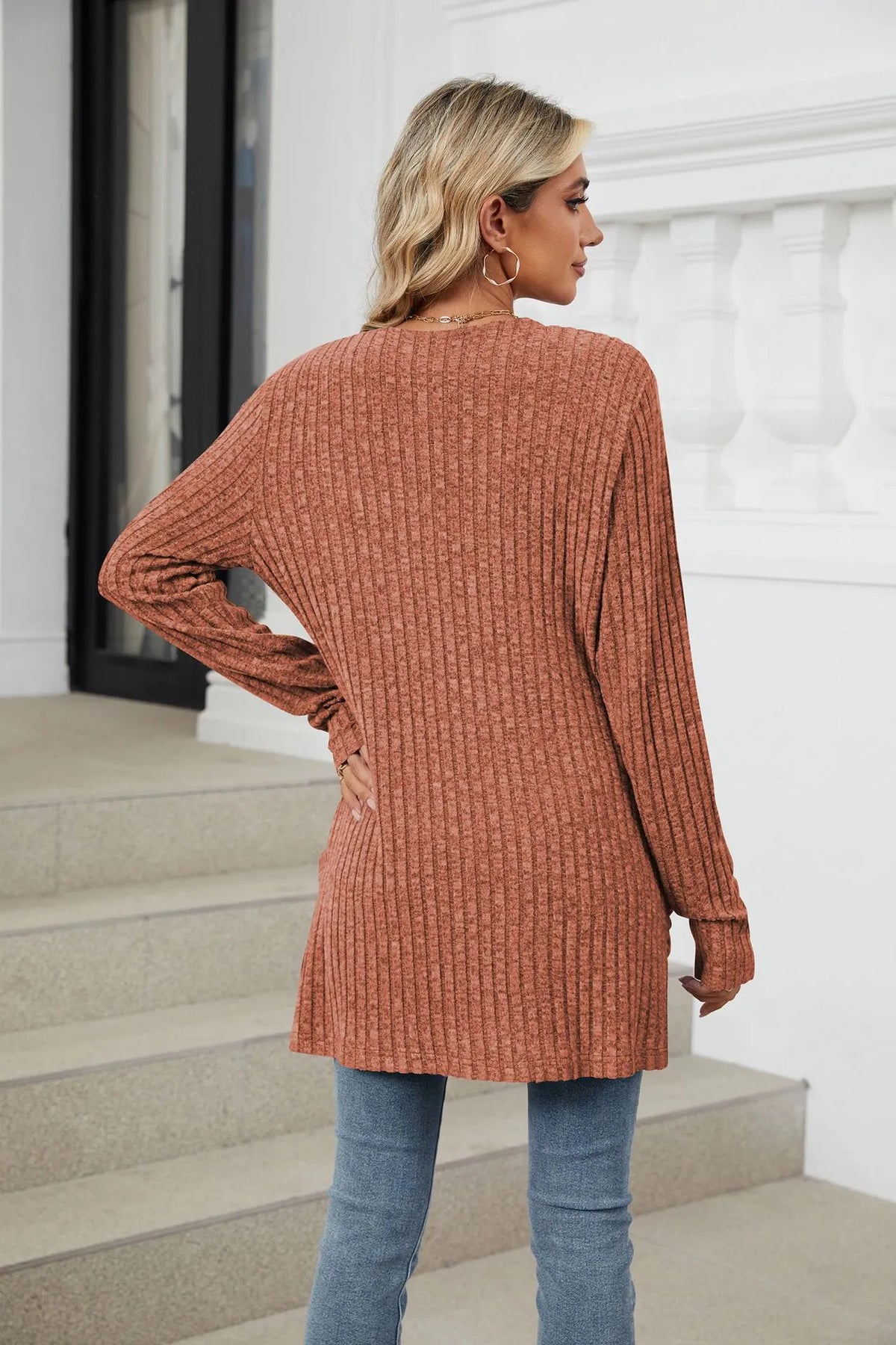Cozy Autumn Ribbed Cardigan (Buy 2 Free Shipping)