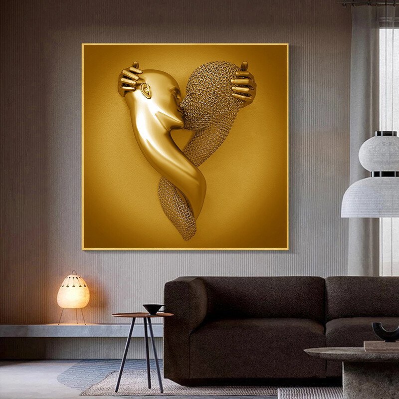 💞 Love Heart Gray-3D Art Wall