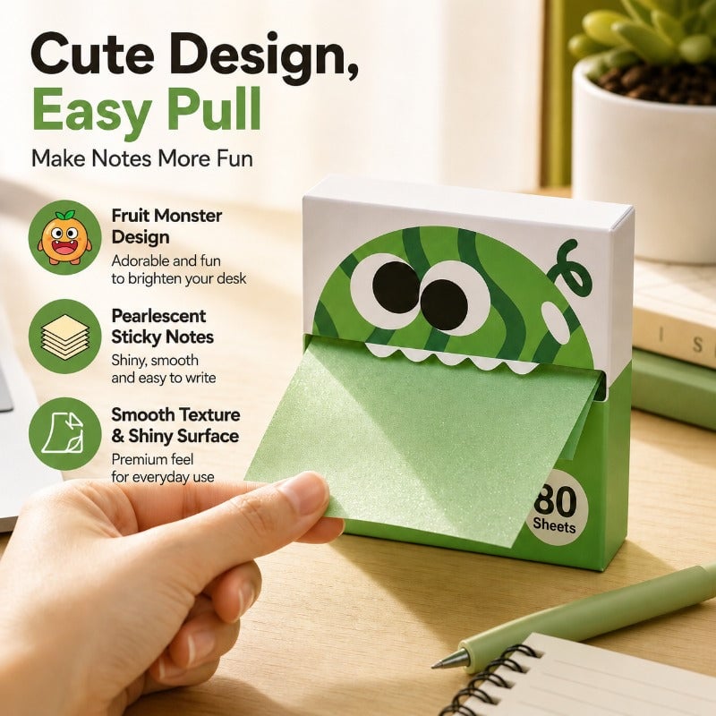 🔥HOT SALE🔥Cute Fruit Monster Pop-Up Sticky Notes