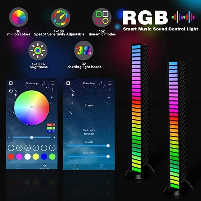 Kabellose, klangaktivierte RGB-Lichtleiste