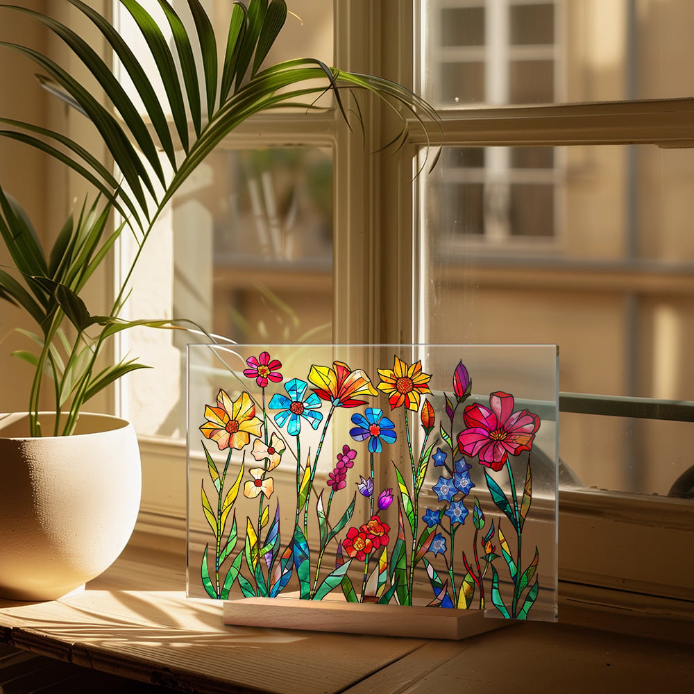🌷🌼NEW - 🌻🌺Painted Colorful Flower Pattern Decor