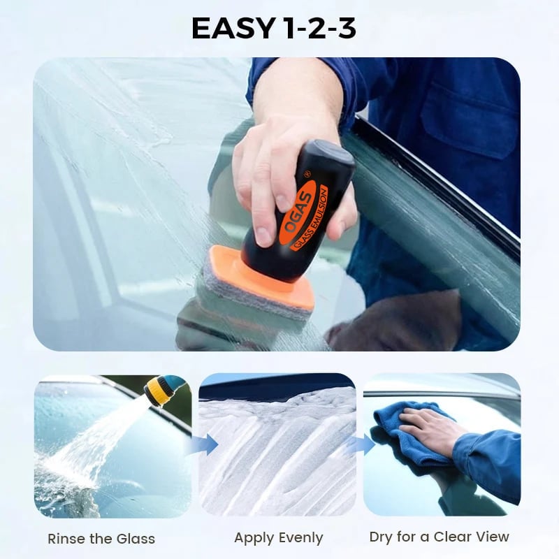 🎉⏰ Now only 49% off!🔥Buy 2 Get 1 Free🔥 Auto Glass Side Window Oil Film Removal Cleaner