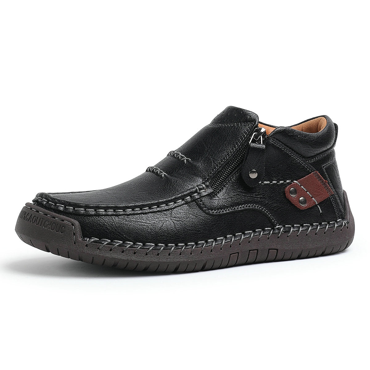 Men’s Handmade Premium Leather Slip-On Driving Boots