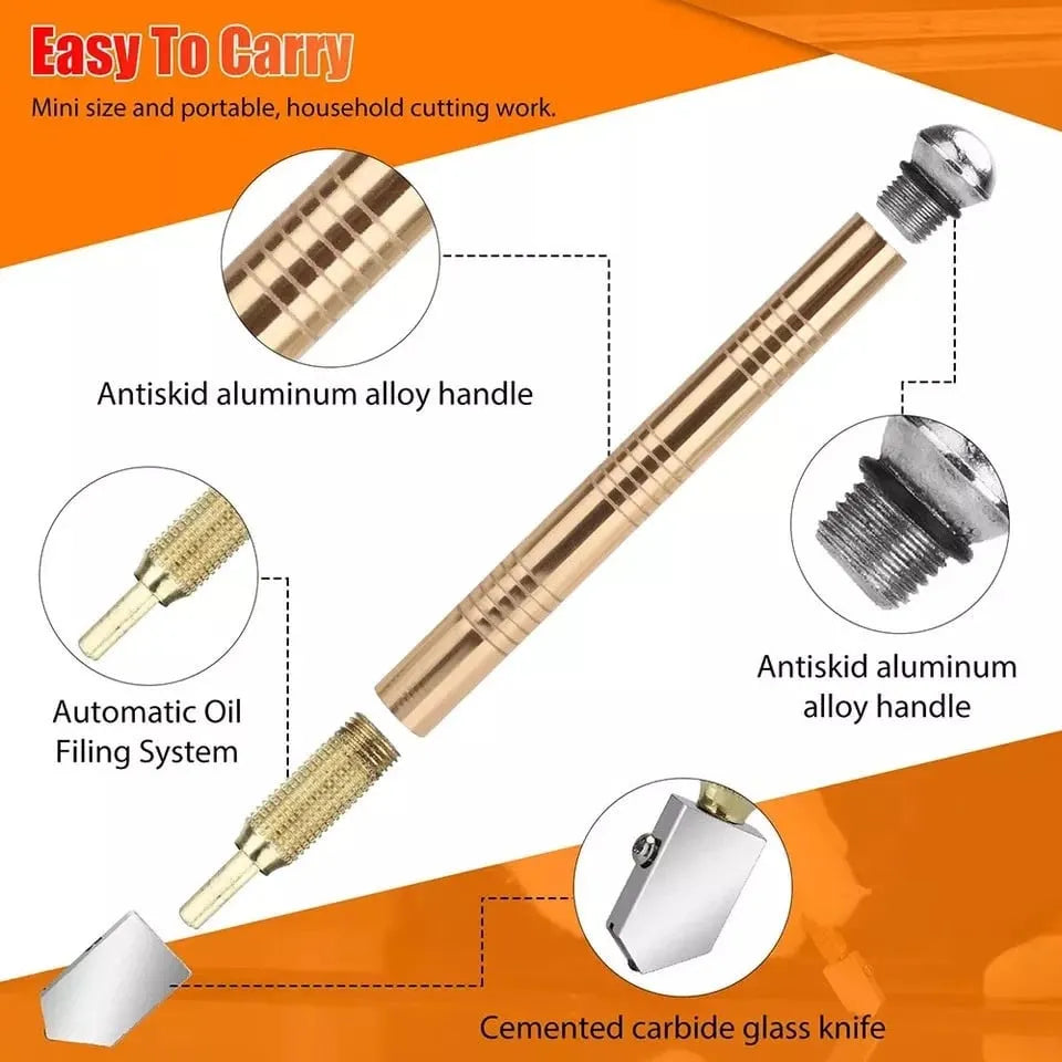 🔥HOT SALE🔥Premium Carbide Glass Cutter | Clean & Precise Glass Cutting Tool