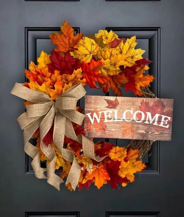 🔥Last Day 70% OFF🍁Handmade Farmhouse Fall Wreath For Front Door
