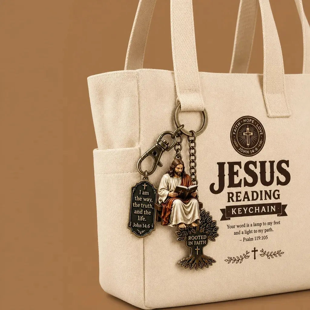 🔥LAST DAY 50% OFF - ✝Jesus Reading Keychain