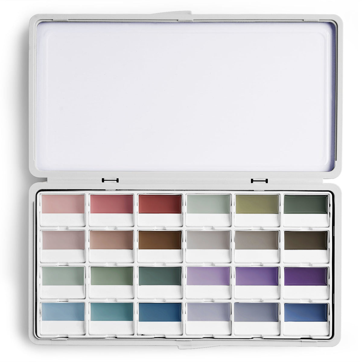 24-Color Opaque Semi-Solid Watercolor Paint Set