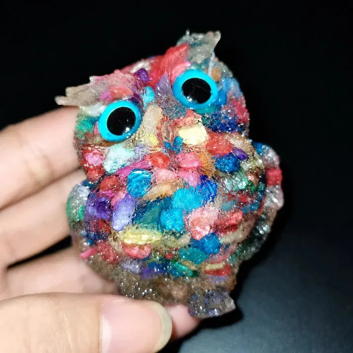 🦉Handmade Natural Crystal Gemstone Owl🎁💎
