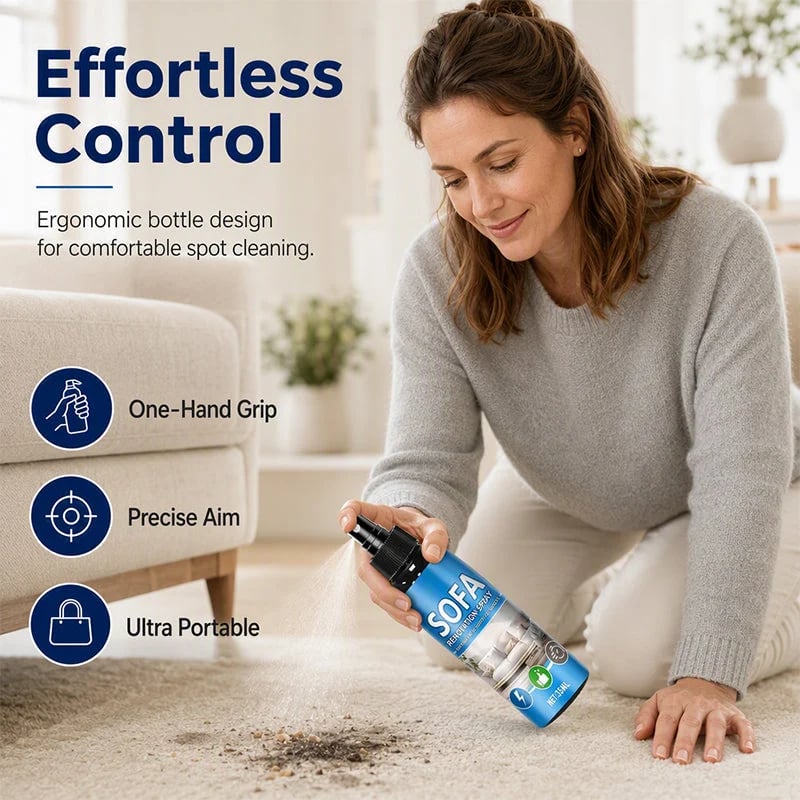 🔥HOT SALE🔥🛋️✨No‐Rinse Fabric Cleaner Spray – Just spray & wipe – no water, no rinsing. Perfect for sofas, carpets & upholstery – fresh in minutes! 🧼💨