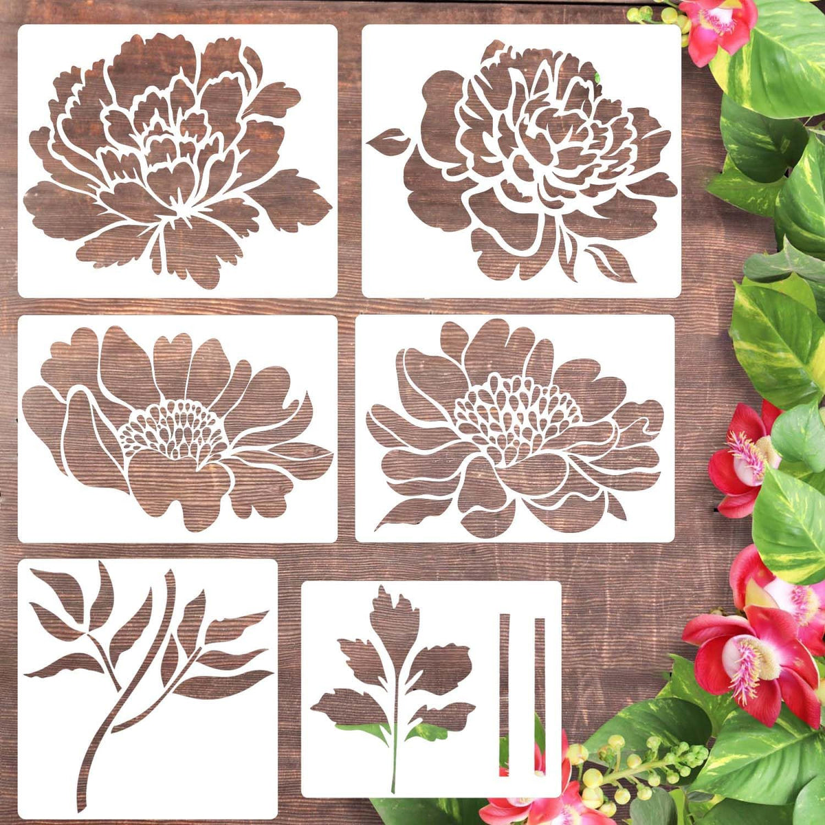 Eptchn Garden Fence Large Flower Stencils-DIY Decoration BloomTrace