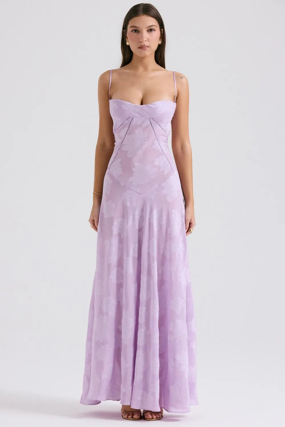 Sexy sleeveless lace camisole backless dress