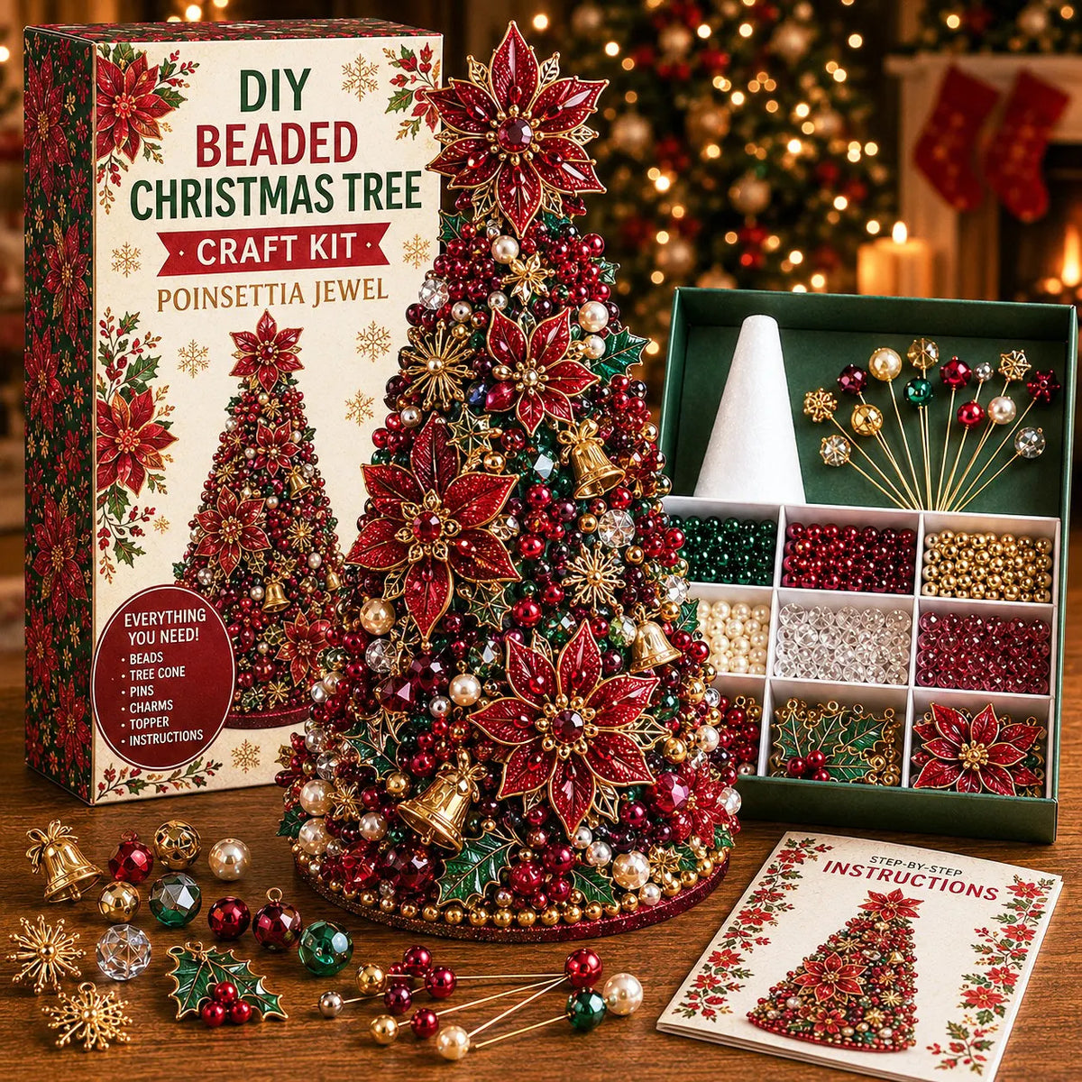 🔥Last Day 49% OFF - 🎄✨ DIY Beaded Christmas Tree Craft Kit(📦Buy 2 Free Shipping)