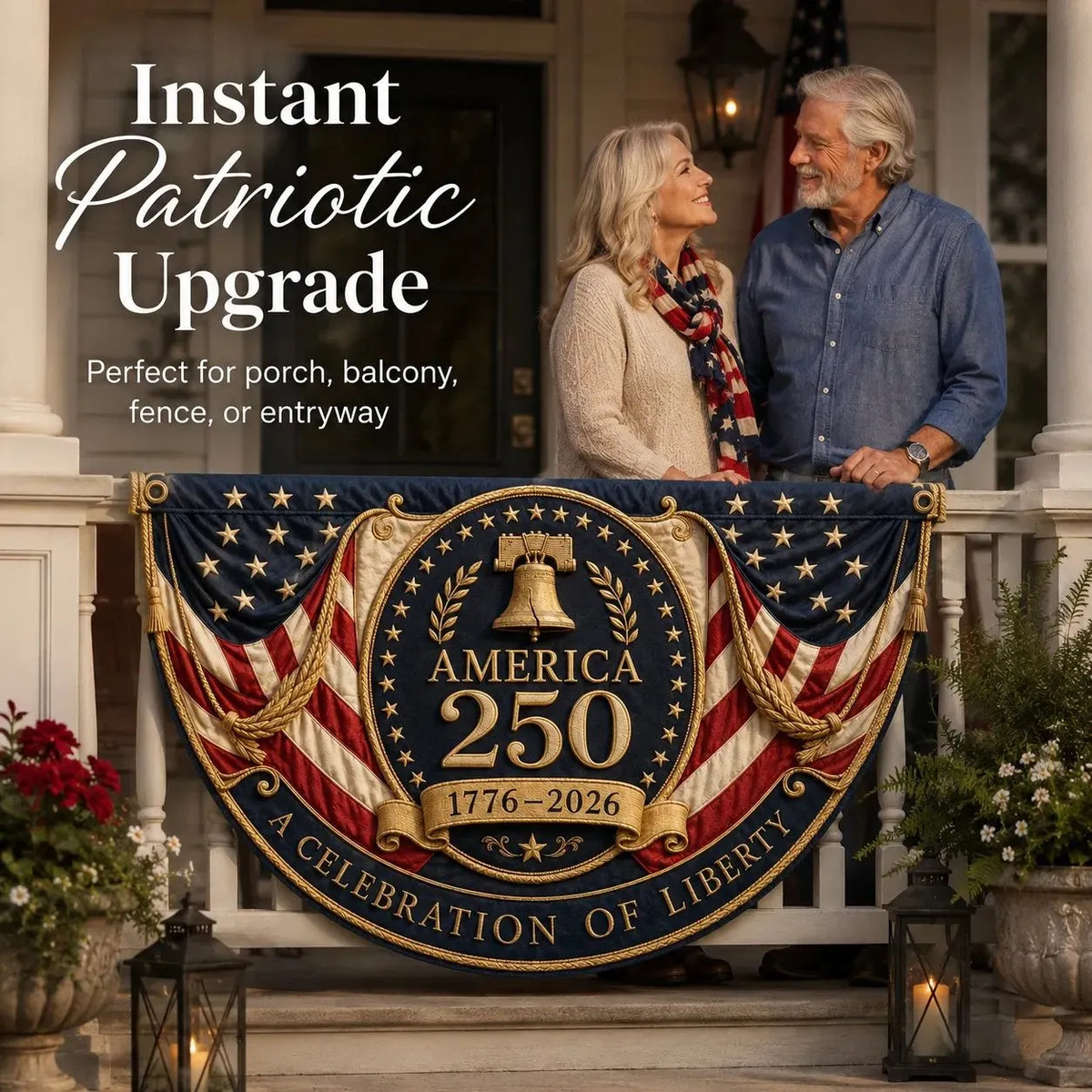 🇺🇸America 250 Fan Bunting Flag
