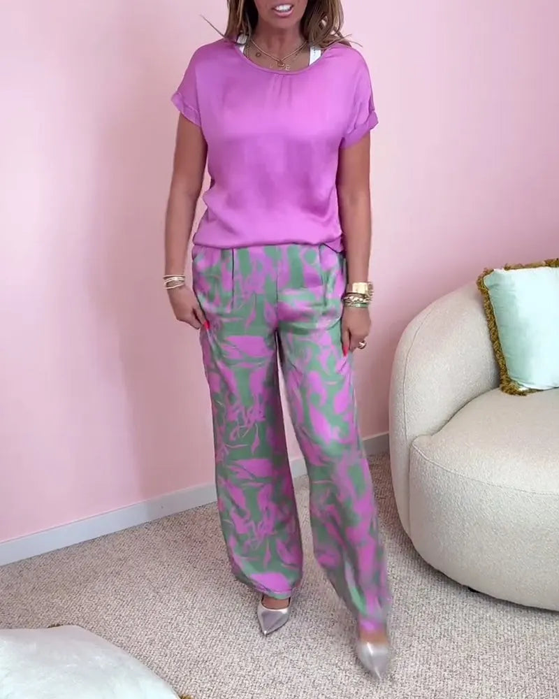 Super comfy blouse and pants Set